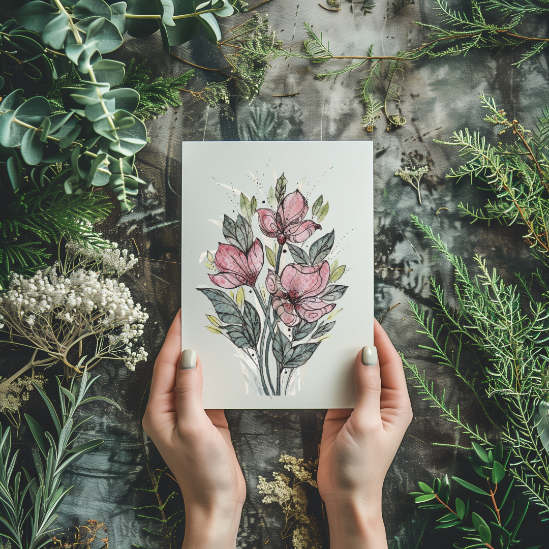 Petals in Pink -  Original Watercolor Botanical Artwork